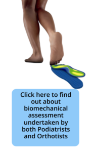 Podiatrist and orthotis biomechanical assessment